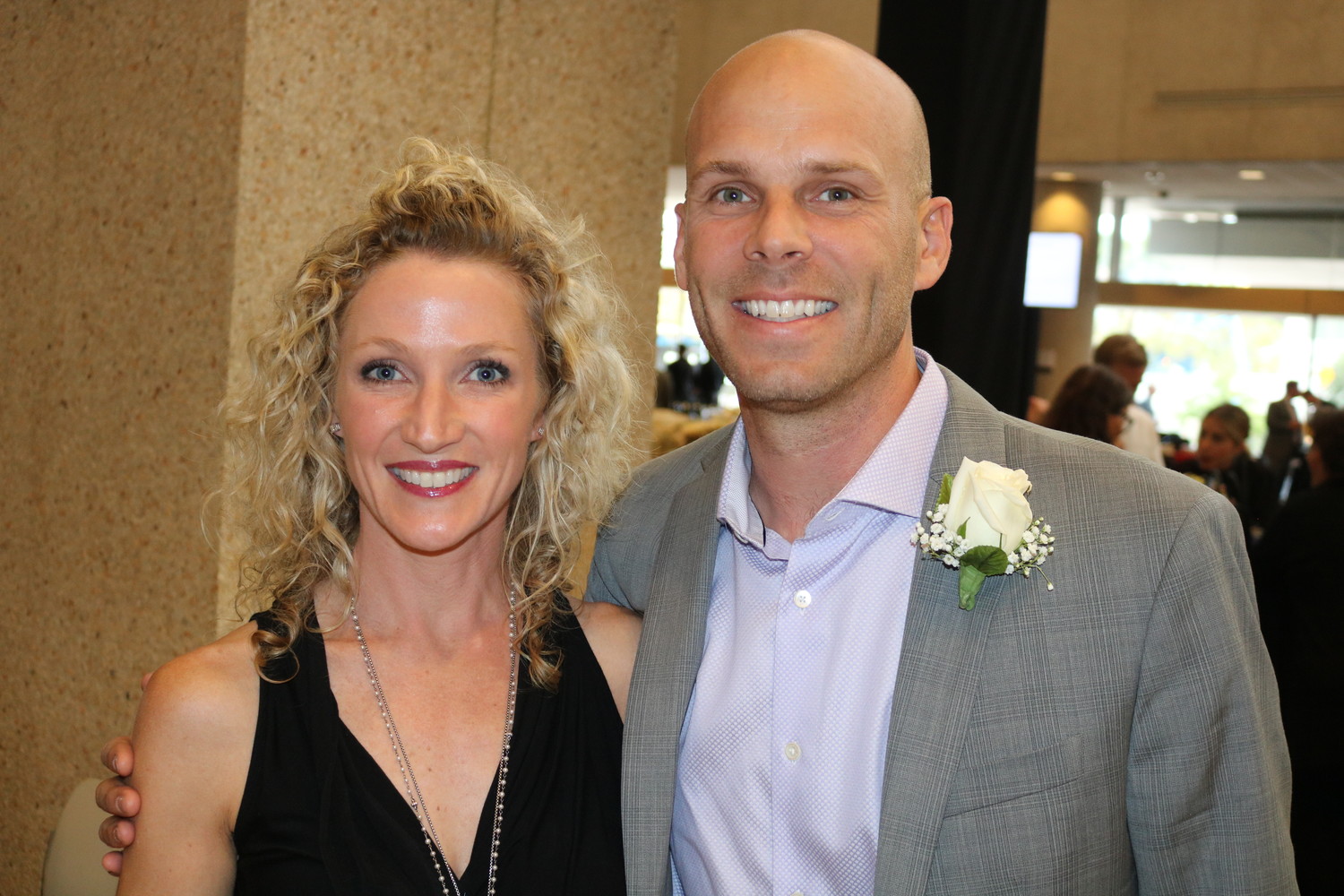 Amber Moorman with husband and former NFL punter and current realtor Brian Moorman